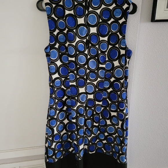 ALXY Shift V neck Knee Length Sleeveless Retro Dress Size 12 - Picture 3 of 12